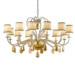 Crèmekleurige kroonluchter ANOUK, 115 cm