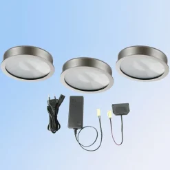 Cubic 68 warmwitte led-inbouwspot, 3 in een set