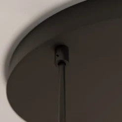 Cubus hanglamp, Ø 50 cm, 3-lamps, rookgrijs, glas