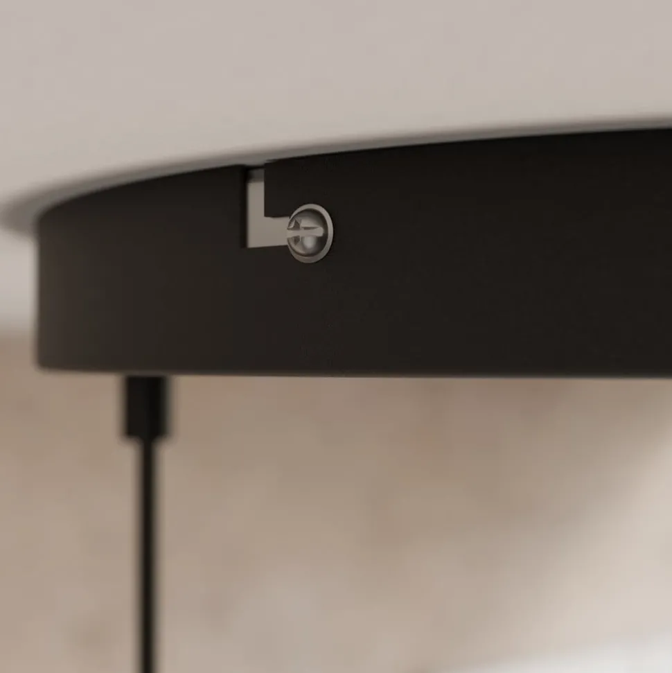 Cubus hanglamp, Ø 50 cm, 3-lamps, rookgrijs, glas