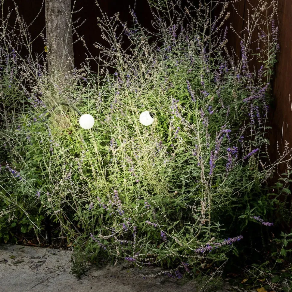 Cuca LED sokkellamp, zwart, roestvrij staal/glas, hoogte 65 cm