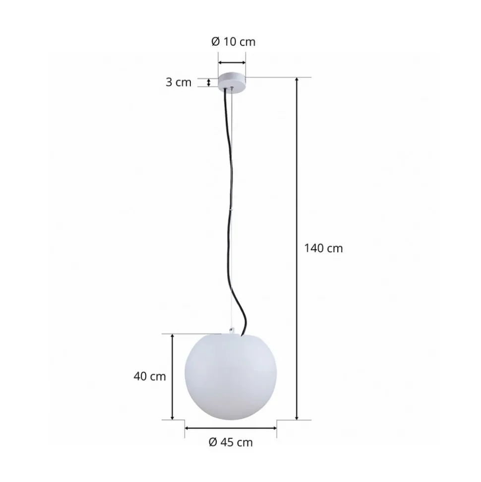Cumulus hanglamp voor buiten, Ø 45 cm