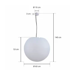Cumulus hanglamp voor buiten, Ø 60 cm