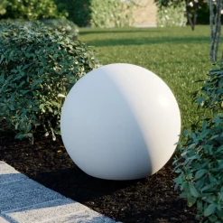 Cumulus M terraslamp, wit, kunststof, Ø 45 cm, IP44