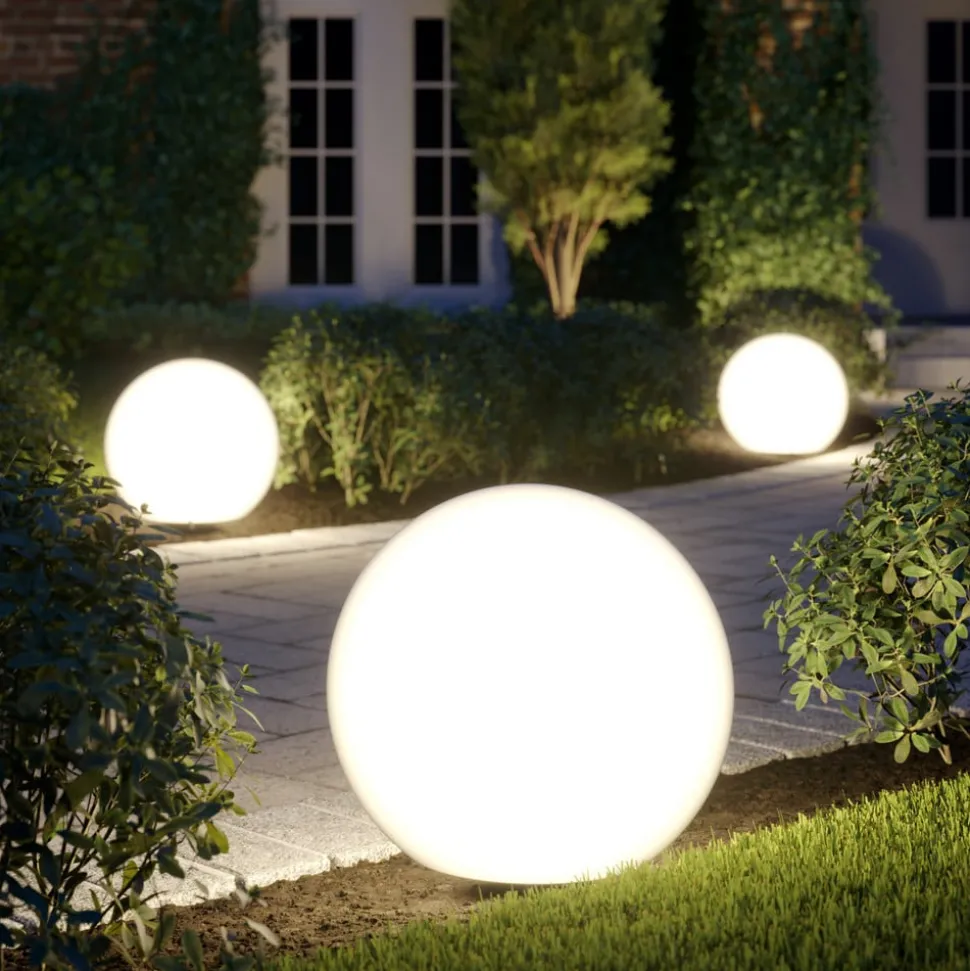 Cumulus M terraslamp, wit, kunststof, Ø 45 cm, IP44