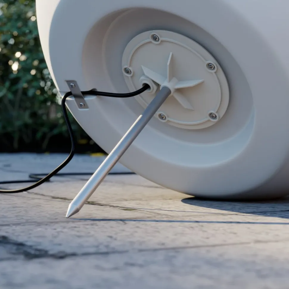 Cumulus M terraslamp, wit, kunststof, Ø 45 cm, IP44