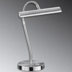 Curtis - LED tafellamp, mat nikkel