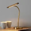 Curtis buigbare LED tafellamp, antiek messing