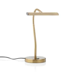 Curtis buigbare LED tafellamp, antiek messing