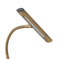 Curtis buigbare LED tafellamp, antiek messing