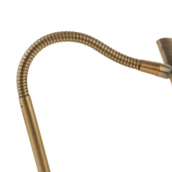 Curtis buigbare LED tafellamp, antiek messing