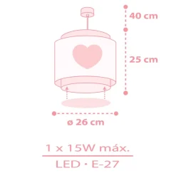 Dalber Baby Dreams hanglamp, pink