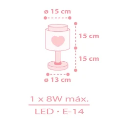 Dalber Baby Dreams tafellamp, pink