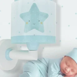 Dalber Baby Dreams wandlamp met stekker, blauw