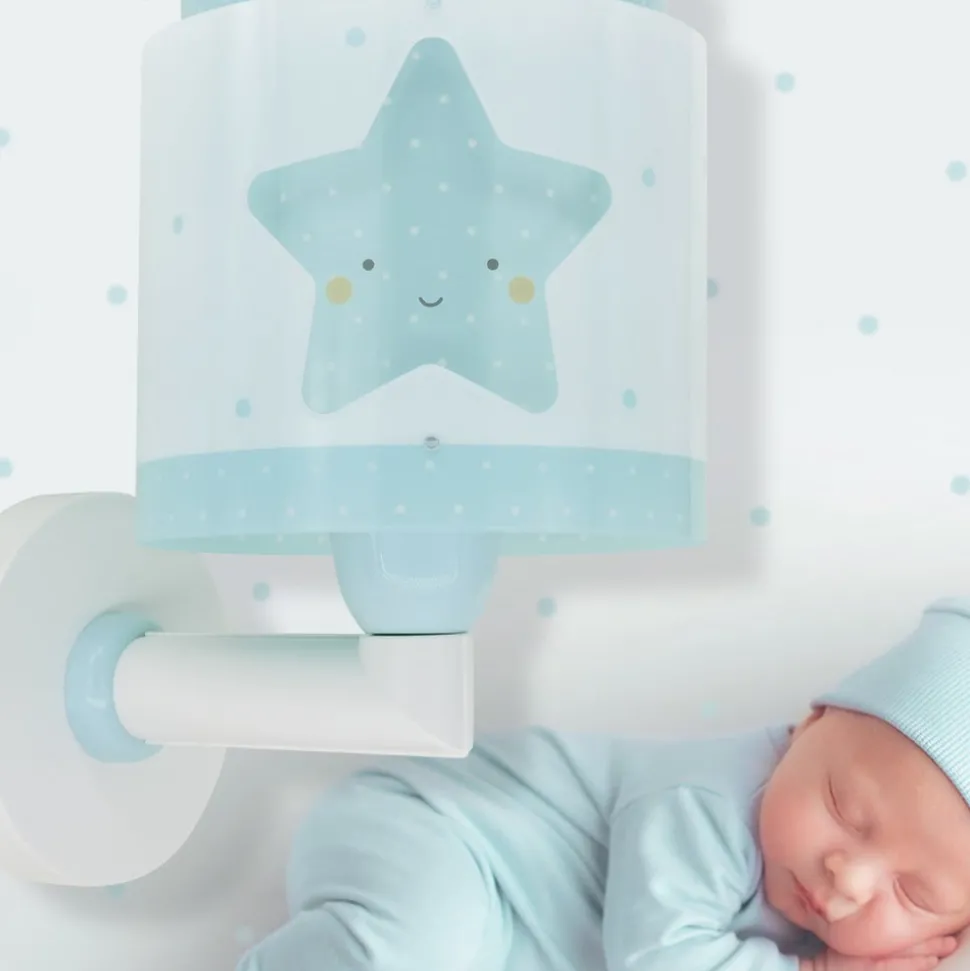 Dalber Baby Dreams wandlamp met stekker, blauw