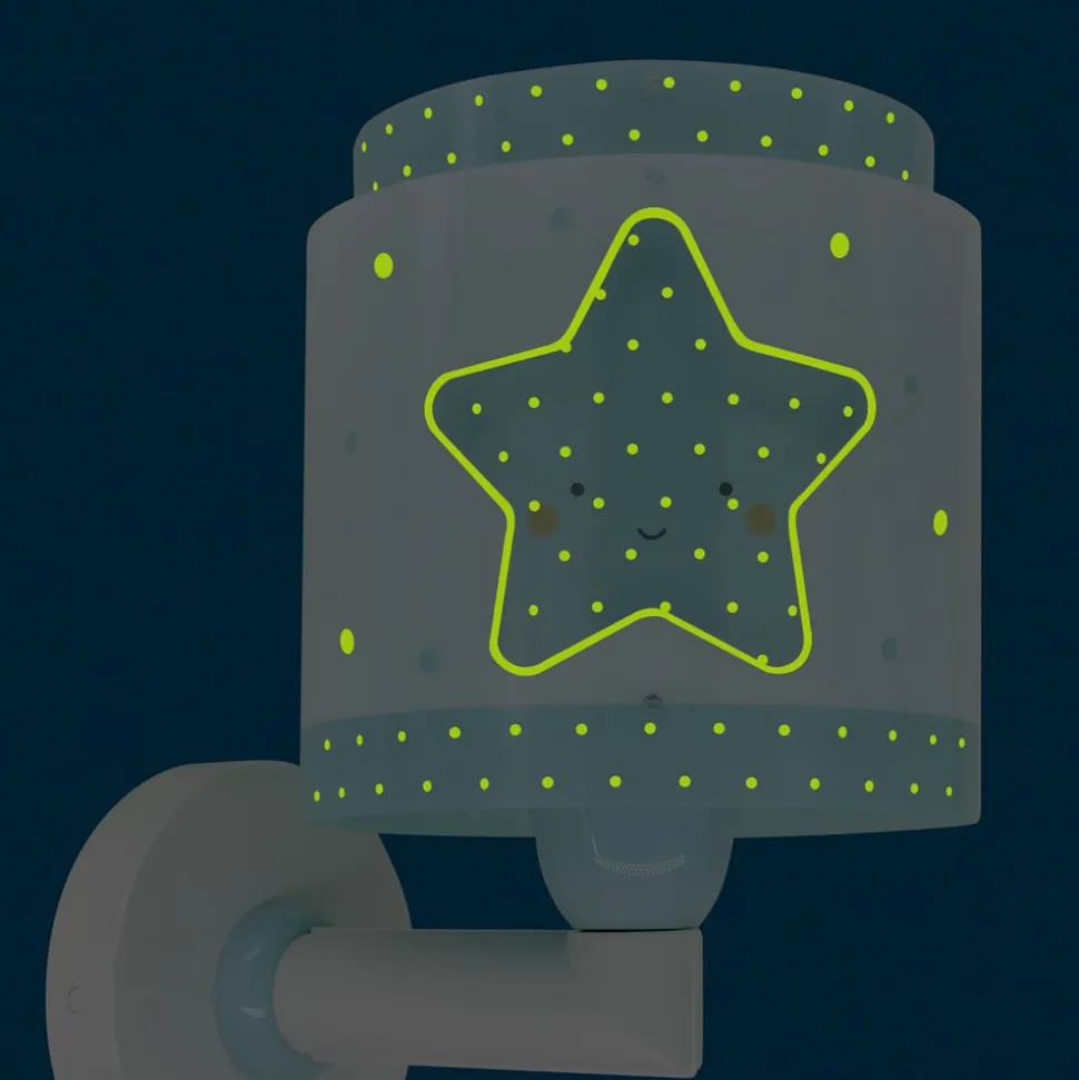 Dalber Baby Dreams wandlamp met stekker, blauw