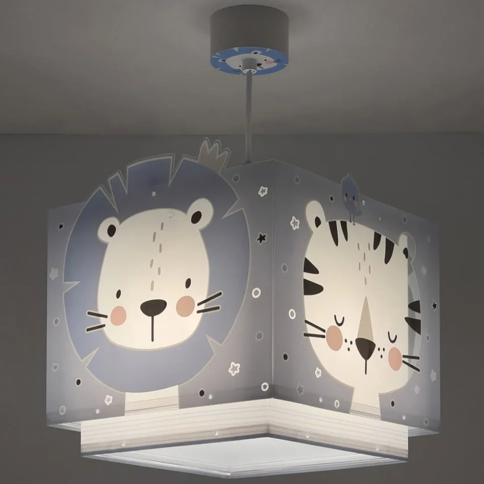 Dalber Baby Jungle kinderkamer hanglamp, blauw