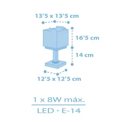 Dalber Baby Jungle kinderkamer-tafellamp, blauw