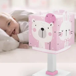 Dalber Baby Jungle kinderkamer-tafellamp, pink
