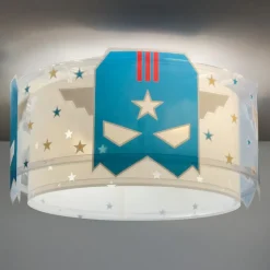 Dalber Blue Hero plafondlamp, wit/blauw, Ø 33 cm