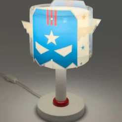 Dalber Blue Hero tafellamp, wit/blauw, hoogte 30 cm