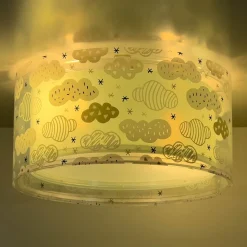 Dalber Cloud Green plafondlamp, Ø 33 cm, groen