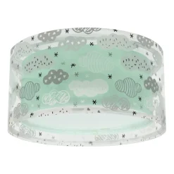 Dalber Cloud Green plafondlamp, Ø 33 cm, groen