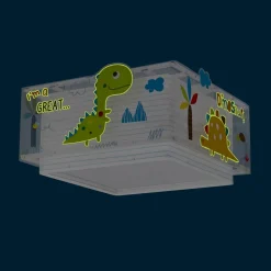 Dalber Dinos kinder-plafondlamp met dinosauriërs