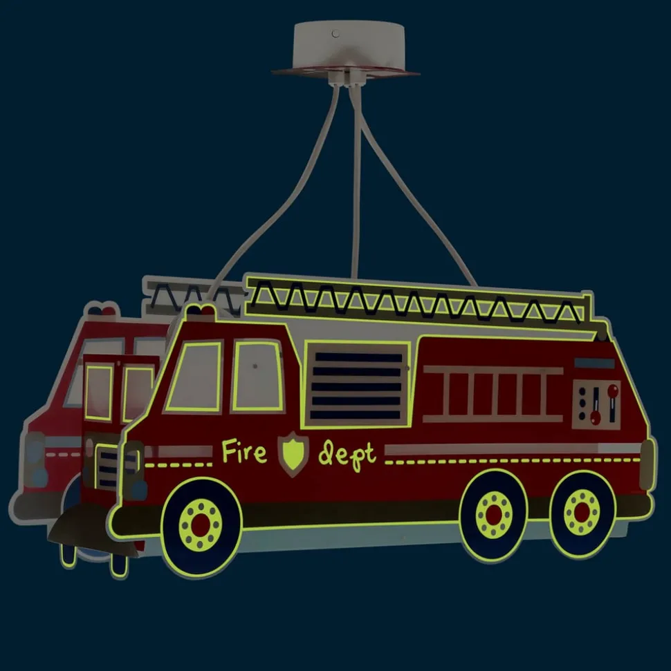 Dalber Fire Truck hanglamp, brandweerauto, rood