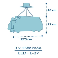Dalber Fire Truck hanglamp, brandweerauto, rood