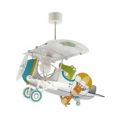 Dalber hanglamp Crocodile Plane, kleurrijk, hout/kunststof