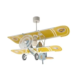 Dalber hanglamp Lion Plane, kleurrijk, hout/kunststof