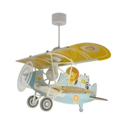 Dalber hanglamp Lion Plane, kleurrijk, hout/kunststof