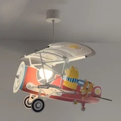 Dalber hanglamp Teddy Plane, kleurrijk, hout/kunststof