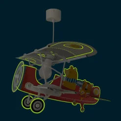 Dalber hanglamp Teddy Plane, kleurrijk, hout/kunststof