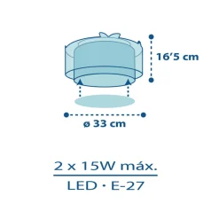 Dalber Little Jungle plafondlamp, junglemotief