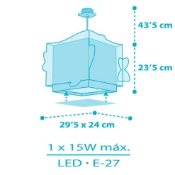 Dalber Little Shark hanglamp met zeemotief