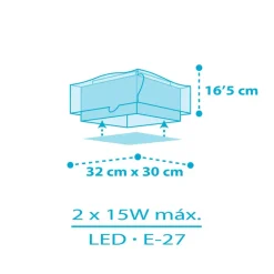 Dalber Little Shark plafondlamp zeemotief 1-lamp
