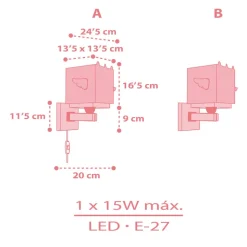 Dalber Little Unicorn wandlamp met stekker
