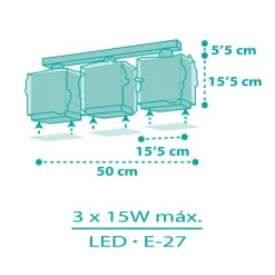 Dalber Mermaids plafondlamp zeemeerminnen 3-lamps