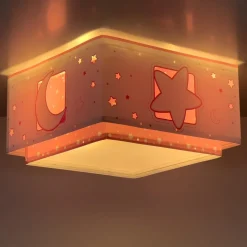 Dalber Moonlight kinderen-plafondlamp 1-lamp pink