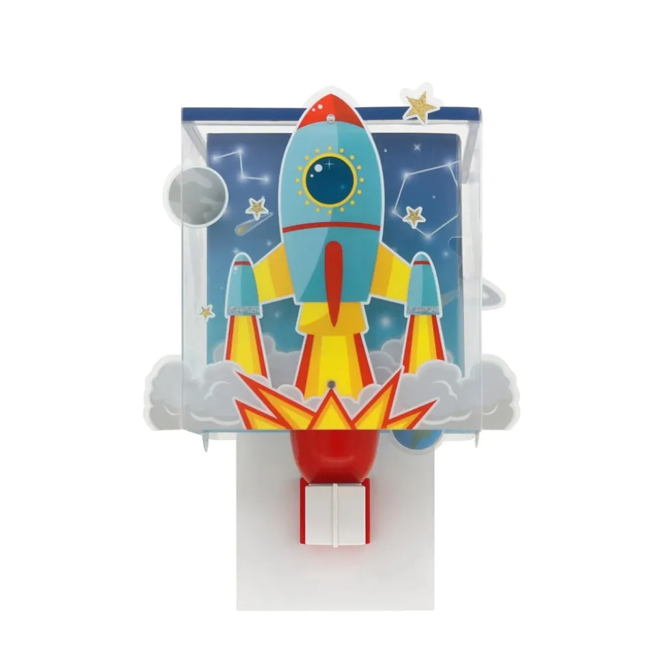 Dalber Rocket kinderkamer-wandlamp met stekker