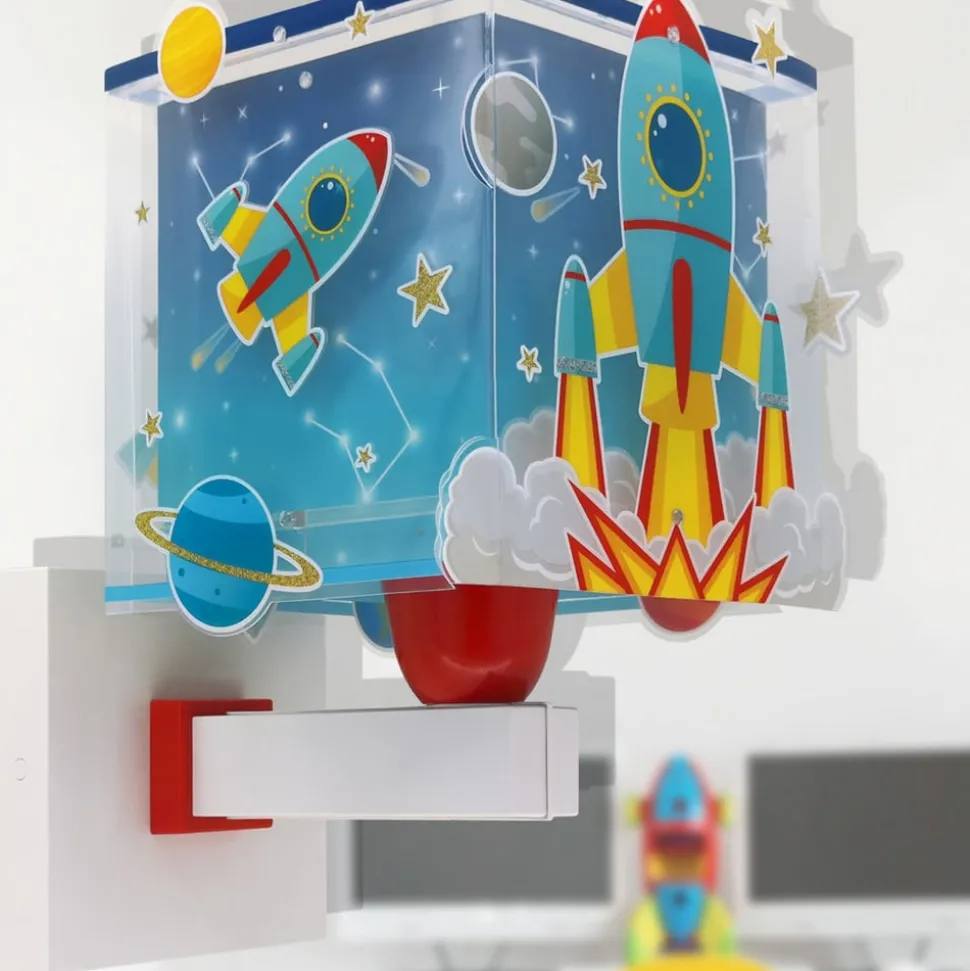 Dalber Rocket kinderkamer-wandlamp met stekker