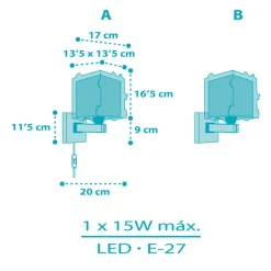 Dalber Rocket kinderkamer-wandlamp met stekker