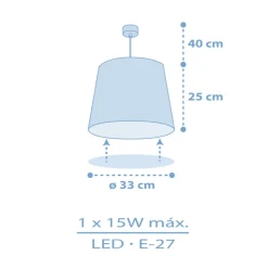 Dalber Star Light hanglamp voor kinderen blauw