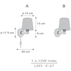 Dalber Star Light kinder-wandlamp wit