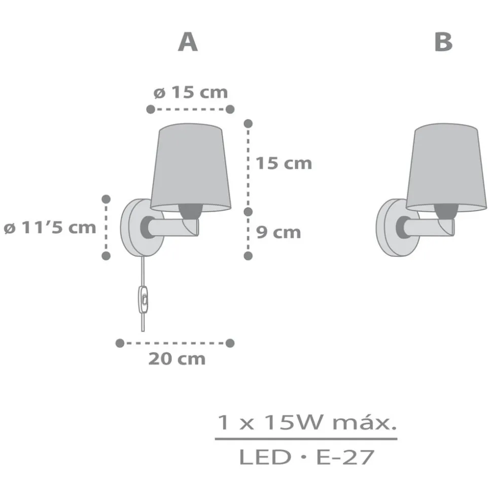 Dalber Star Light kinder-wandlamp wit