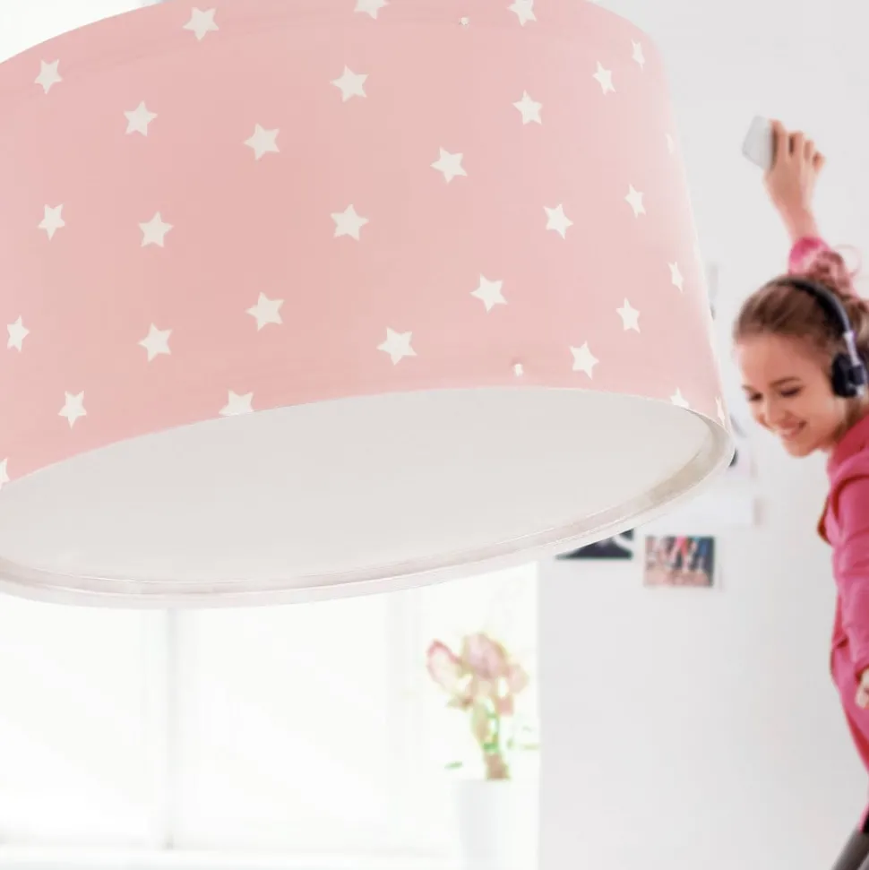 Dalber Star Light plafondlamp voor kinderen roze