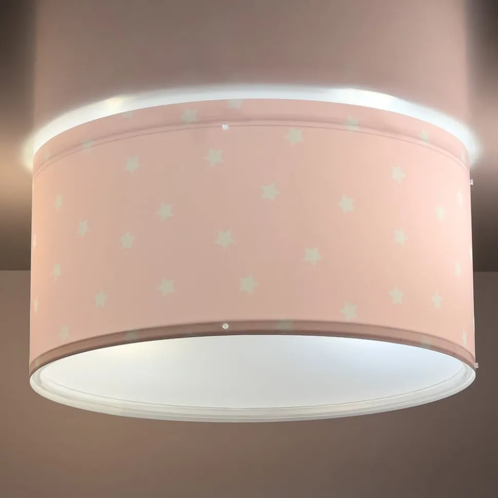 Dalber Star Light plafondlamp voor kinderen roze