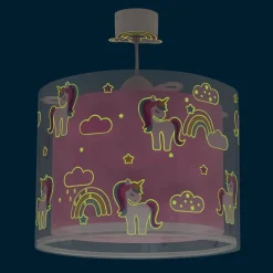 Dalber Unicorns kinder-hanglamp met eenhoornmotief